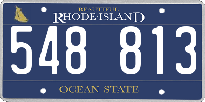 RI license plate 548813