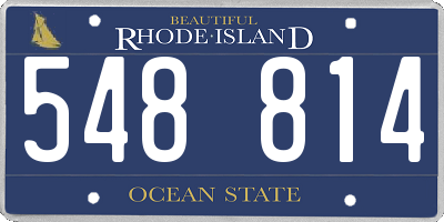 RI license plate 548814
