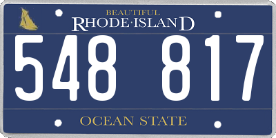 RI license plate 548817