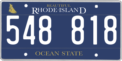 RI license plate 548818