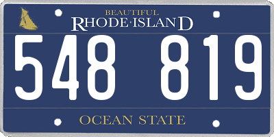RI license plate 548819
