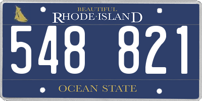 RI license plate 548821