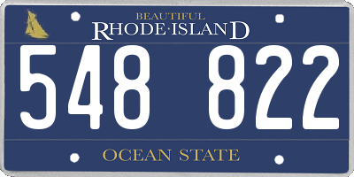 RI license plate 548822