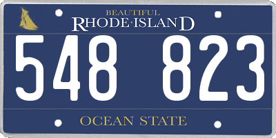 RI license plate 548823