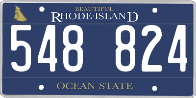 RI license plate 548824