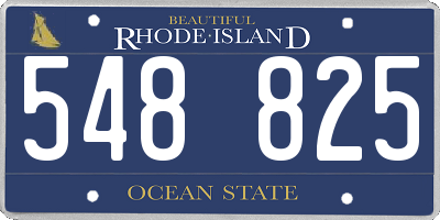 RI license plate 548825