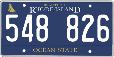 RI license plate 548826