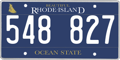 RI license plate 548827