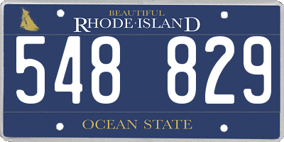 RI license plate 548829