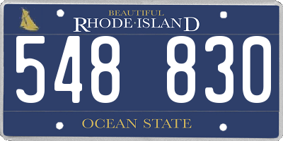 RI license plate 548830