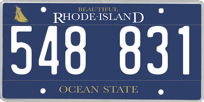 RI license plate 548831