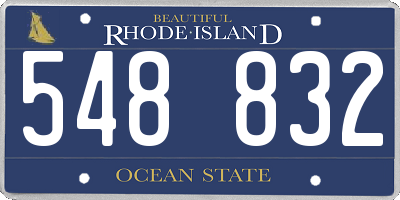 RI license plate 548832