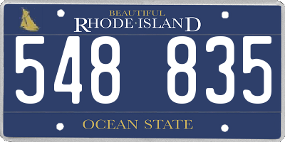 RI license plate 548835