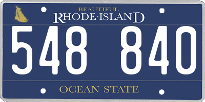 RI license plate 548840
