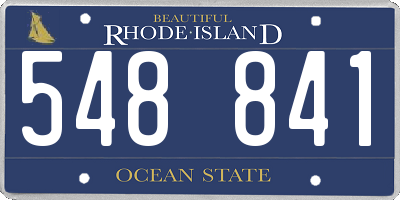 RI license plate 548841
