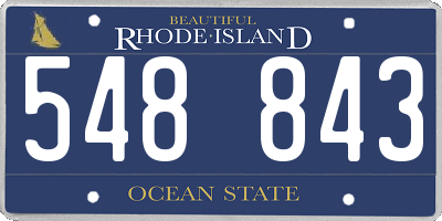 RI license plate 548843