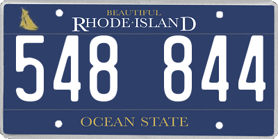 RI license plate 548844