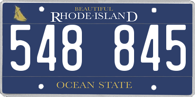RI license plate 548845