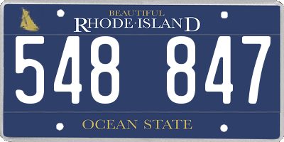 RI license plate 548847
