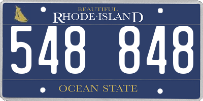RI license plate 548848