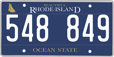 RI license plate 548849
