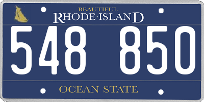 RI license plate 548850