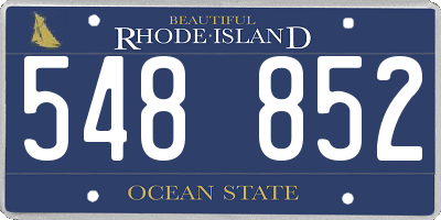 RI license plate 548852