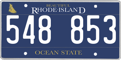 RI license plate 548853
