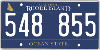 RI license plate 548855