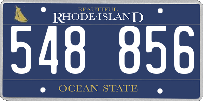 RI license plate 548856