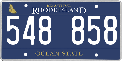 RI license plate 548858