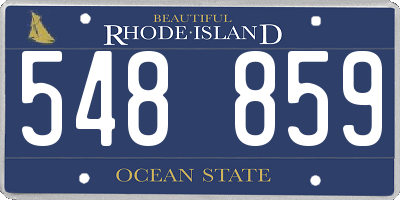 RI license plate 548859