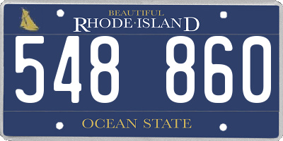 RI license plate 548860