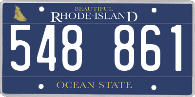 RI license plate 548861