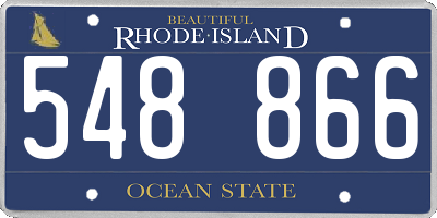 RI license plate 548866