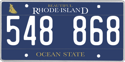 RI license plate 548868