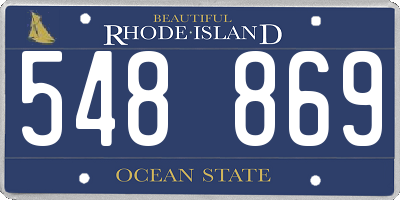 RI license plate 548869