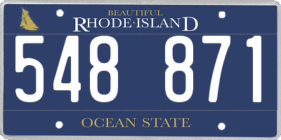RI license plate 548871