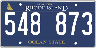 RI license plate 548873