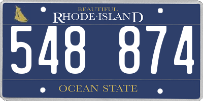RI license plate 548874