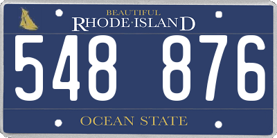RI license plate 548876