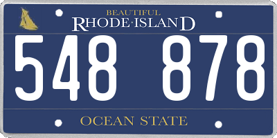 RI license plate 548878