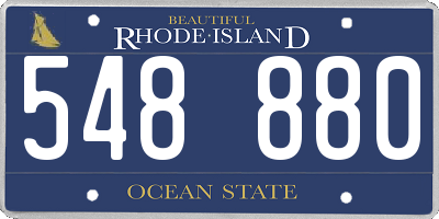 RI license plate 548880