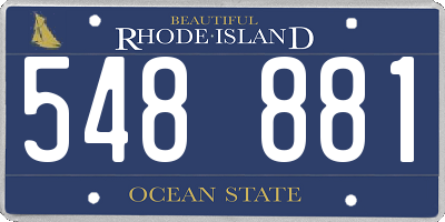 RI license plate 548881