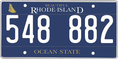 RI license plate 548882
