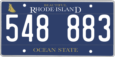 RI license plate 548883