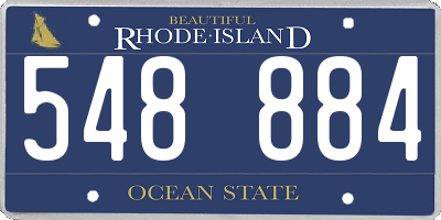 RI license plate 548884
