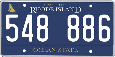 RI license plate 548886