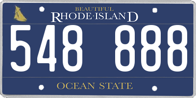 RI license plate 548888