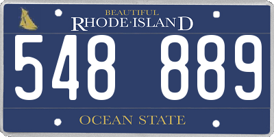 RI license plate 548889